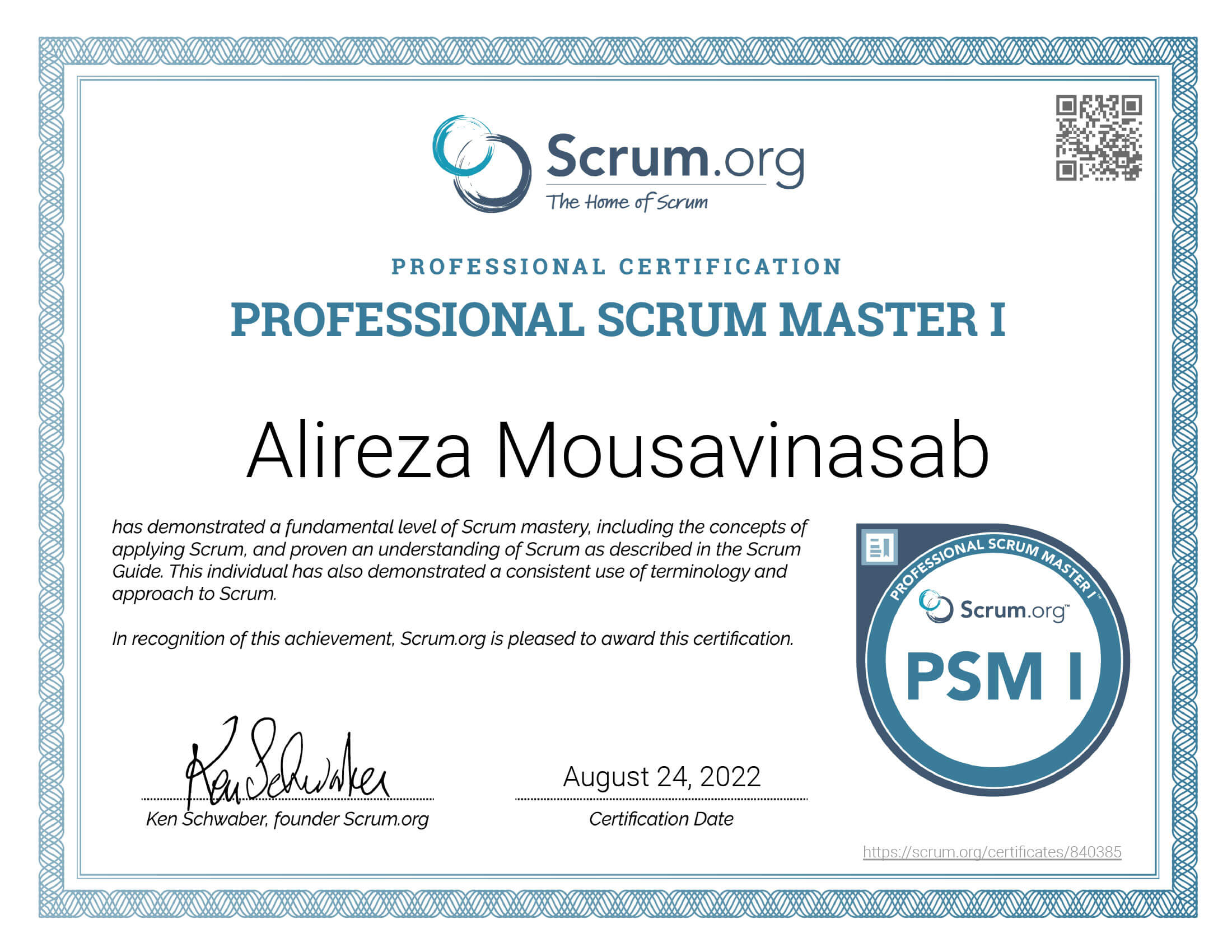 Professional Scrum Master I